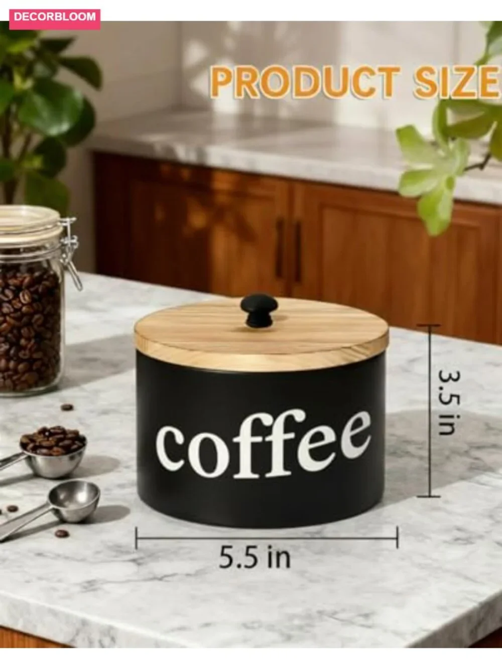 Wooden Coffee Filter Holder with Lid | Countertop Storage Box | Space-Saving